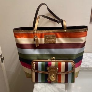 Colorful Beautiful coach bag and wallet also change purse